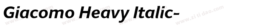 Giacomo Heavy Italic字体转换